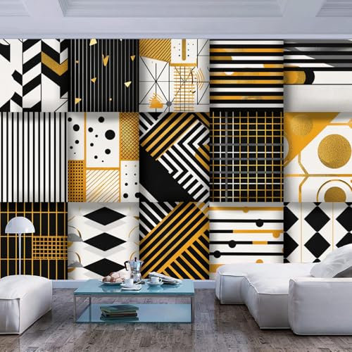 JIAOQSS Papier Peint Panoramique 3D Murales Texture de treillis abstrait géométrique Murale Salon Chambre à Coucher Maison Décoration Intérieure