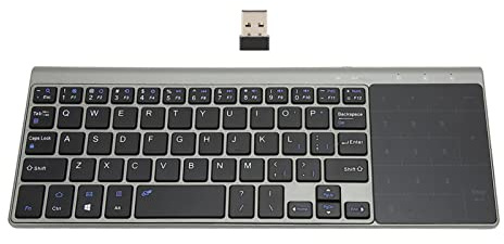 BONKZEBU Trådlöst Tangentbord TouchPad, 2,4 GHz Trådlöst Anslutning Desktop TouchPad Keyboard, Sensitive TrackPad Touch, för för