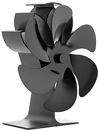 6 Ventole per stufa domestica, alimentata a calore, per legna e legna silenziosa, ventilatore a legna per stufa a legna