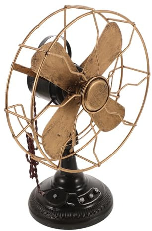 PRETYZOOM Ventilateur de Table Rétro Artisanal Ornement Vintage Sculpture Décorative Antique Accessoire de Maison Élégant pour Amateurs de Design Intérieur