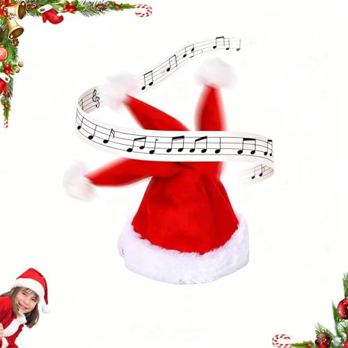 singende und tanzende elektrische weihnachtsmann mütze,weihnachtsmütze singende bewegliche,interaktive Lustige Musikalische Plüsch Weihnachten Mütze,similarlyl electric christmas hat, singen-1pcs