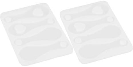 FIXOSHEE 2 pièces Moule Flexible pour Jetons Caddie Silicone Moule à Monnaie DIY Effet Miroir pour Porte-clés et Décorations Personnalisées