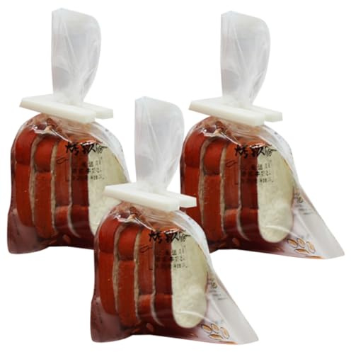 HOOTNEE Mini-Objets de Pains Grillés Miniatures 3 Sachets de Mini-Toast de Simulation de Nourriture en Résine Décoration pour Maison Miniature et Jeu d'Imitation