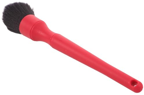 Gatuida Car Interior Dusting Brush with Long Red Handle, Soft Auto Detailing Brush for Dashboard and Air Vents, Car Interior Cleaning Tool for Precise Dust Removal