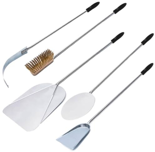 Giemme Set 5 Pale per Pizza, Per forno fino a 50 cm, Pizza Ø33 cm