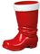 Festartikel Müller roter Plastikstiefel mit weißem Rand, ca. 16 cm