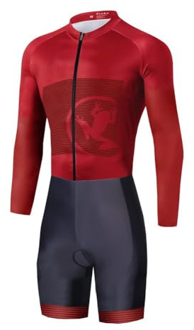 UGLY FROG Herren Fahrradbekleidung Set Tauchanzug mit Reißverschluss hinten, EIN Stück zum Radfahren with Gel Pad