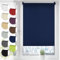 Verdunkelungsrollo Klemmfix ohne Bohren 45cm x 130cm Dunkelblau Verdunklungsrollo Fensterrollo Rollo Seitenzugrollo Klemmrollo für Fenster & Tür