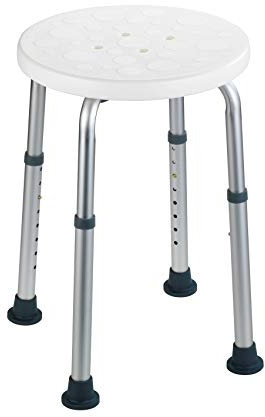 WENKO Duschhocker Secura höhenverstellbar aus Kunststoff Weiß