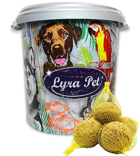 Lyra Pet® | 100 Meisenknödel im Netz + à 90 g = 9 kg in 30 L Tonne | Energiespender für Wildvögel | Vogelfutter Ganzjährig | Nährstoffreiches Wildvogelfutter | Fettfutter Sommer & Winter zum Aufhängen