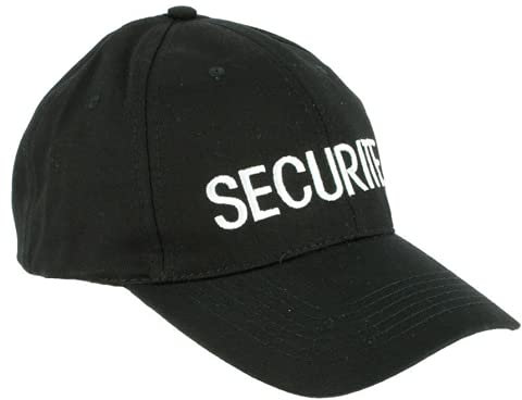 Ateq Uniformes Casquette Sécurité Brodée – Noir – Taille Réglable – Style Militaire/Sécurité