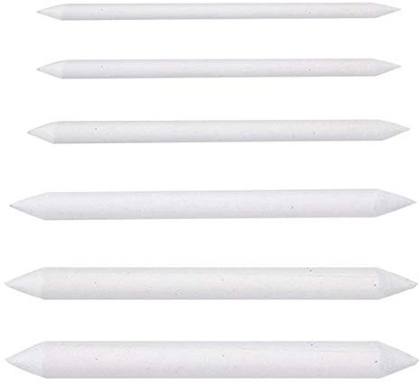 Papierwischer Set, 6 Stück Papierwischer zum Zeichnen, Papierwischer Bleistift Blending Stumps Set, Papierwischer zum Abwischen und Korrigieren Estompen Tortillons Malen Zubehör Set für Kunst Malerei