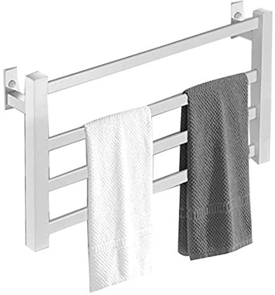 LHHL Radiador TOALLERO Electrico Bajo Consumo Secatoallas Electrico con Termostato ON/Off Radiador Calentador De Toallas Eléctrico Calefacción Tridimensional (Color : White, Size : 57 * 30cm)