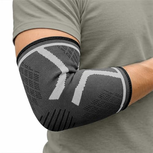360 Relief Armbågsstöd För Män Och Kvinnor – 1x Kompressionsarmbågsbandage För Sport, Gym, Tennisarm – Armbågsskydd Passar Både Höger Och Vänster Arm Med Tvättnät