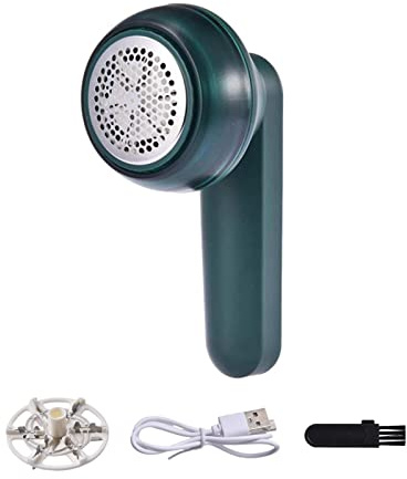 Rasoir Anti-Bouloche Rechargeable,Machine Anti Peluche Pour Vêtement & Maison,Appareil Coupe Bouloches Électrique Rechargeable Avec 2 Lame Rechange Pinceau Pour Vêtements,Tapis,Pulls,Canapé,Couverture