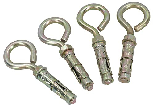 10mm Chiuso Gancio Occhio Bulloni Rawl Tasselli a Battere Tassello Gancio Shield Wall Anchor Espansione Mattone Pietra 4pc