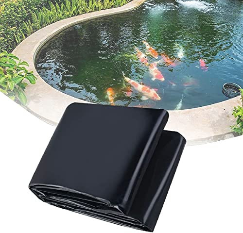 Bâche D'étang Liner Bassin Exterieur - 2x3m 4.5x8m 6x6m 8x10m 10x15m 12x12m Membrane imperméable noir Revêtement pour étang extérieur Bassin de Poissons ( Color : 0.12MM Thick , Size : 3.5x6m/11.5x20f
