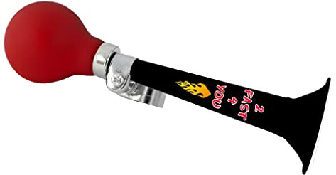 bb Klostermann Fahrradhupe 2 Fast 4 You schwarz - bbeBells 52438 - Horn Sirene Signalhorn Tute