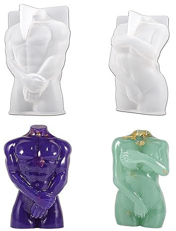 JS MOLD 3D Körper Kerze Form Menschliche Silikonform Körper Kerze Silikonform 3D Silikonform Silikon Seife Kerzengießform Frau Kerzenform Für Die Herstellung Der Duftkerze Schokolade