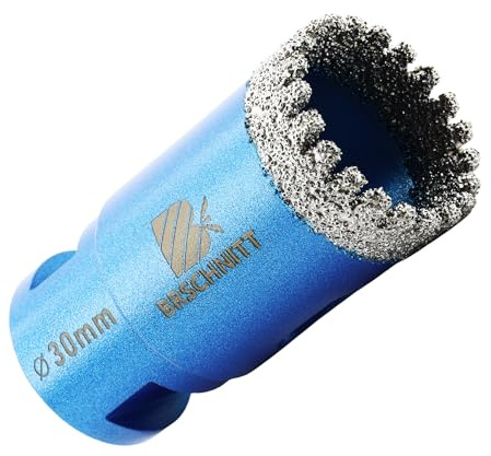 Diamond Core Drill Bit 30mm,BRSCHNITT M14 Vacuum Brazed Diamond Tip Drill Bit for Tile Porcelain Ceramic Marble Granite Drilling