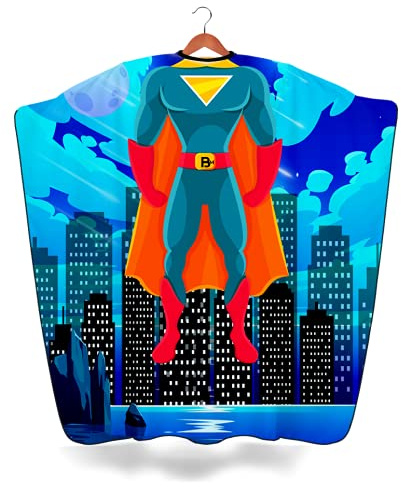 Friseurumhang Kinder, Original Barbermood Barber Cape, Professional Hair Salon Kid Cape, Haarschneideumhang Kind, 90 cm x 120 cm, wasserfest, luftdurchlässig, einstellbar, washbar