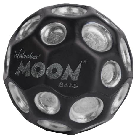 Waboba The Original Moon Ball – Hyper studsboll – alla åldrar extrem studs och kul – perfekt för aktivt spel och utomhusspel – svart/silver