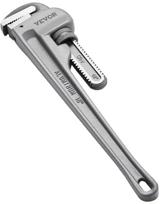 VEVOR Chiave per Tubi, Diritta in Alluminio 457 mm Regolazione Automatica delle Ganasce, Chiave Idraulica Regolabile, Maniglia Ergonomica, Design Appeso, Chiave per Riparazioni Tubi dell'Acqua Auto