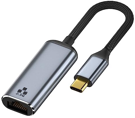 Type-C to 2.5Gb RJ45 Gigabit Adapter Card 2500MB High Speed Ethernet Type-C LAN Converter Drive-Free