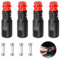 4 Piezas Enchufe Mechero Coche 12V/24V, Encendedor de Cigarrillos Plug con Fusible de 8A, Adaptador Mechero para Automóviles Camiones Motos Barcos, Conector Macho para Dispositivos Electrónicos
