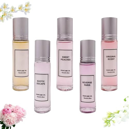 5PC Pheromone Parfum Woman, 2025 Neu Secret Pheromone Parfüm Set, Pheromone Perfume Collection, Roll-On Pheromon Parfüm,Enhanced Scents Pheromon (5 Stück)