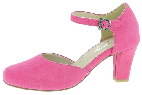Hirschkogel Damen Trachten Pumps, Fuchsia, 39 EU