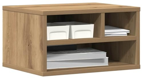 vidaXL Druckerständer Artisan-Eiche 40 x 32 x 22,5 cm Holzwerkstoff | Hier ist genug Platz, um deine Sachen ordentlich aufzubewahren, Die lackierte Fläche zeigt das Holz richtig gut,