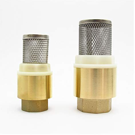 1/2 3/4 1 1-1/4 1-1/2 2 BSP Innengewinde Messing Rückschlagventil mit Netz Siebfilter Bodenventil Fußventil for Wasser-3pcs(1 1/4)