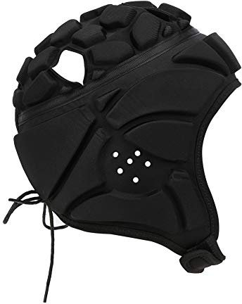 Rugby Soft Helm, Outdoor Sports Soft Helm Head Protector Zum Training von Baseball -Fußball -Torwart -Pitcher, für Fußball, Fußball, Lacrosse, Hockey, Roller -Skating (Schwarz S