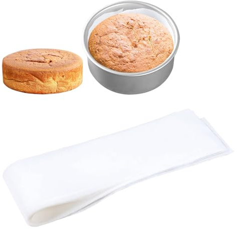 500 tiras desechables de papel para hornear, tiras de hornear para moldes de pasteles, rectangulares precortadas (mediano: 6 pulgadas)