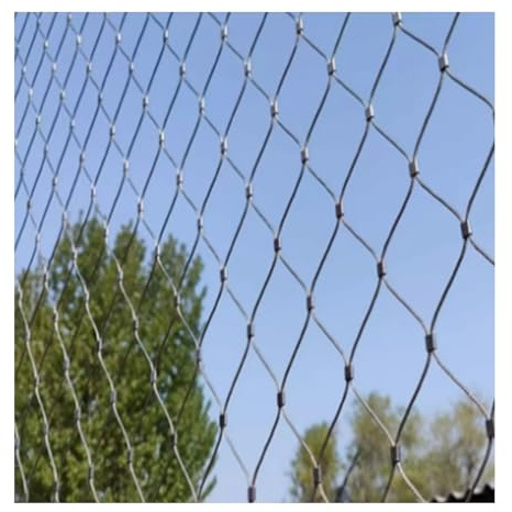 YPIOUREN Rete In Corda Di Acciaio Inossidabile 304, Recinzione Intrecciata Antifurto, Rete Flessibile In Corda Di Acciaio Inossidabile, For Animali Da Campo Da Calcio Da Fattoria(8*2.5m/26.2*8.2ft)