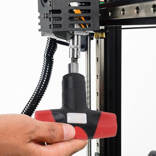 T-Handle Preset Torque Wrench .8Nm/2.5Nm for Nozzle with Click Action and Interchangeable 4 Hex Bits, Silver(B)