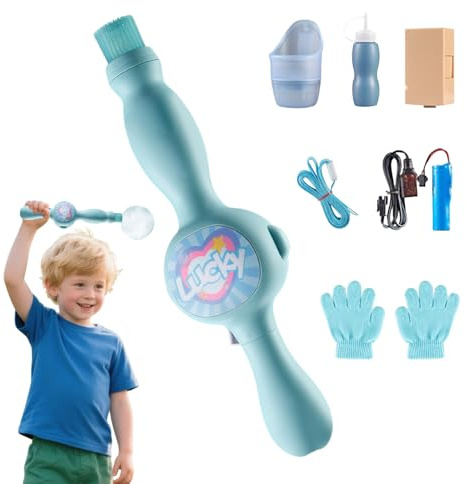 Elektrischer Seifenblasenstab – Stilvolles Schaumblasgerät, interaktives Spaßwerkzeug, lebendiges Farbdesign, sicheres Spielzubehör | Für Outdoor Garten Hinterhof Pool Sommerspaß Kinder Unterhaltung G