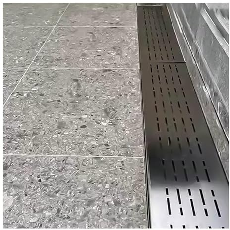 ZHENGQIAN Caniveau Exterieur,Caillebotis en U for Cours,Grille Caniveau Canalisation de Drainage for Allée,pour Terrasse de Ferme de Jardin de Cour,Installation Facile(H4*W7CM/H1.57*W2.75IN)