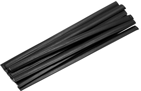 QUARKZMAN 15 Pcs Bacchette Di Saldatura In Plastica Nera 9.5mm x 200mm HDPE Nastro Piatto Di Plastica Per Riparare Serbatoi D'acqua Pallet Carrelli Elevatori Bidoni(0.4inch x 8inch)