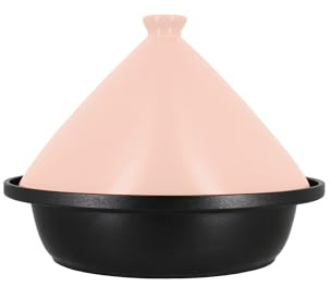 MENASTYL - Tajine d24cm fond alu induction couvercle en céramique rose - 6020046