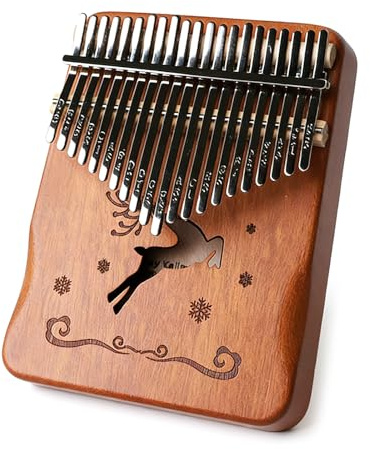Piccolo pianoforte a pollice in legno naturale con 21 pulsanti per suonabilità delicata e toni acustici caldi, perfetto come strumento musicale in viaggio o a casa