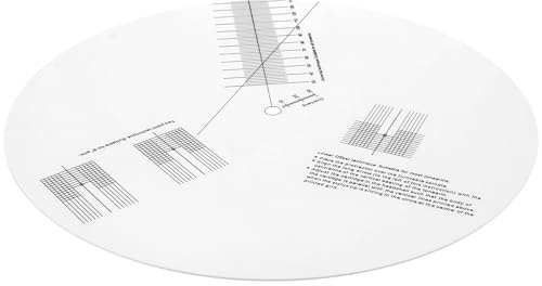 POPETPOP Regla de Calibración de Acrílico de Doble Cara para Tocadiscos de Vinilo Alta Precisión para Alineación y Calibración Aguja