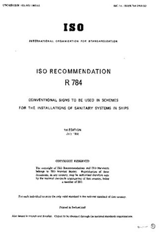 ISO/R 784:1968, Conventional signs to be used in schemes for the installations of sanitary systems in ships