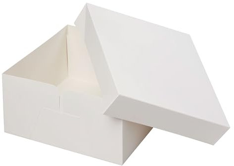 Tala White Cardboard Cake Box (Single Piece) | 25.4 X 25.4 X 15 cm | Transporting and Storing Cakes, Pastries and Desserts