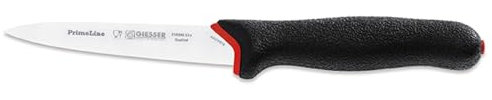 Giesser seit 1776 - Made in Germany - Allzweckmesser 13 cm PrimeLine, schwarz, rostfrei, spülmaschinenfest, scharfes Küchenmesser rutschfest, mittelspitz