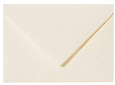 Paper24 25 kuvert DIN C6 114 x 162 mm, våtlevande, för inbjudningar, gratulationskort A6, för bröllop, födelsedag i delikat grädde