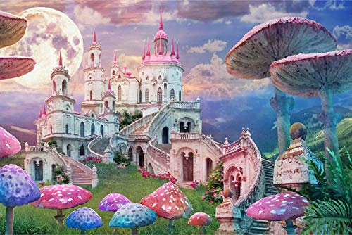 Muralo Fotomural autoadhesivo 450 x 300 cuento castillo territorio para niños divertido juego fantasía habitación infantil pared pared XXL 450 cm x altura 300 cm