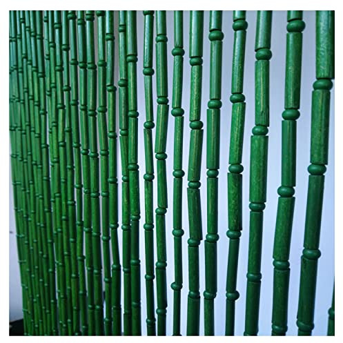Vogue Cortina De Bambú Con Cuentas De Madera Divisor De Flecos 27 Unidades Tipo De Suspensión Puerta De Cuentas De Madera Tamiz Volador Cuerda Del Hogar,Verde,27strands80x215cm