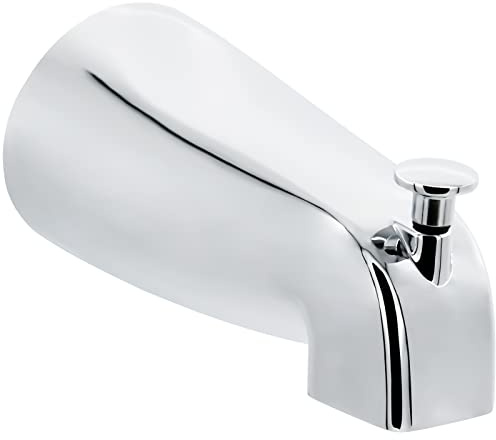 Slip Fit Tub Spout with Pull-Up Diverter for 1/2 inch Copper Tube, Chrome